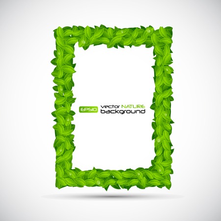 Shiny Natural Leaves Background.のイラスト素材