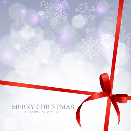 Abstract Beauty Christmas and New Year Background with Snow and Snowflakes.のイラスト素材