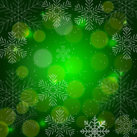 Abstract Beauty Christmas and New Year Background with Snow and Snowflakes.のイラスト素材