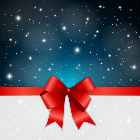 Invitation Card with Bow, Ribbon and Copy Space. Vector Illustrationのイラスト素材