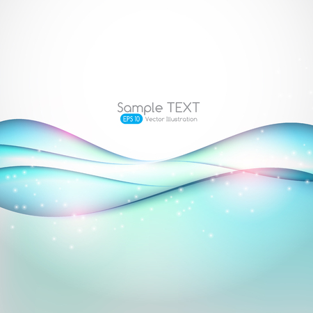 Abstract Wave Set on White Background.のイラスト素材