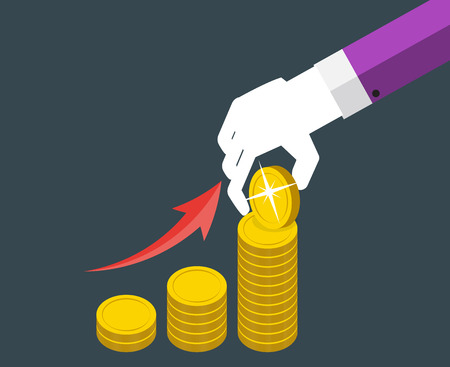 Money Flat Design Concept Vector  Illustration. EPS10のイラスト素材