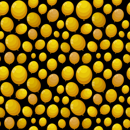 Color Glossy Balloons Seamles Pattern Background Vector Illustrationのイラスト素材