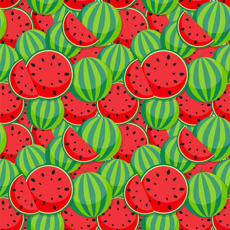 Seamless Pattern Background from watermelon. Vector Illustration. EPS10のイラスト素材