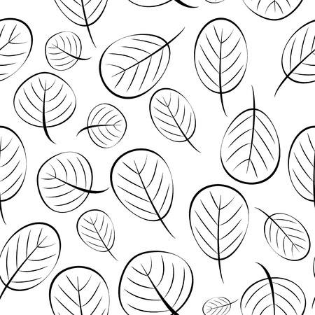 Autumn Leaves Seamless Pattern Background Vector Illustrationのイラスト素材