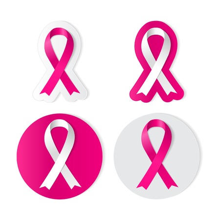 Breast Cancer Awareness Pink Ribbon Vector Illustrationのイラスト素材