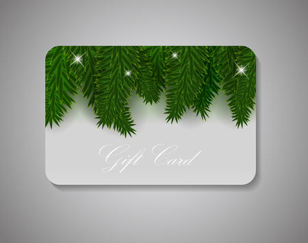 Beautiful Gift Card On Gray Background. Vector Illustration EPS10.のイラスト素材