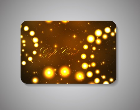 Beautiful Gift Card On Gray Background. Vector Illustration EPS10.のイラスト素材