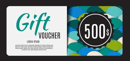 Gift Voucher Template Vector Illustration for Your Business EPS10のイラスト素材