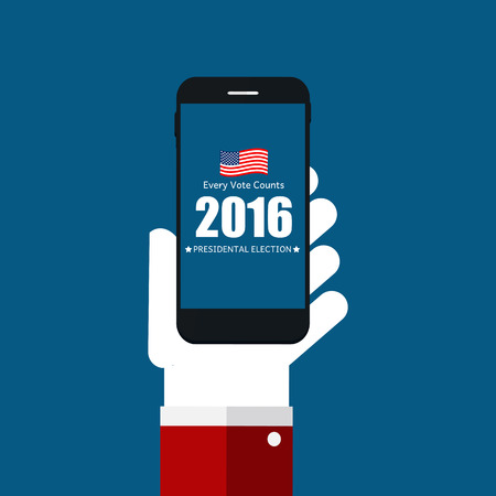 Presidential Election 2016 in USA Background. Can Be Used as Banner or Poster. Vector Illustration EPS10のイラスト素材