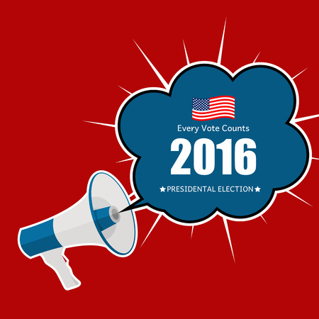Presidential Election 2016 in USA Background. Can Be Used as Banner or Poster. Vector Illustration EPS10のイラスト素材