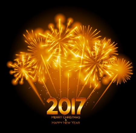 Abstract Beauty Christmas and 2017 New Year Background.のイラスト素材
