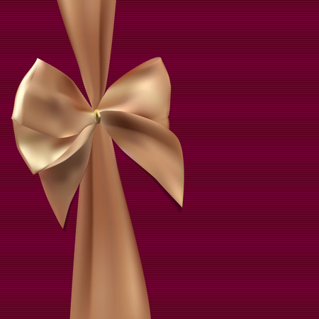 Gift Card with Silk Ribbon and Bow.のイラスト素材