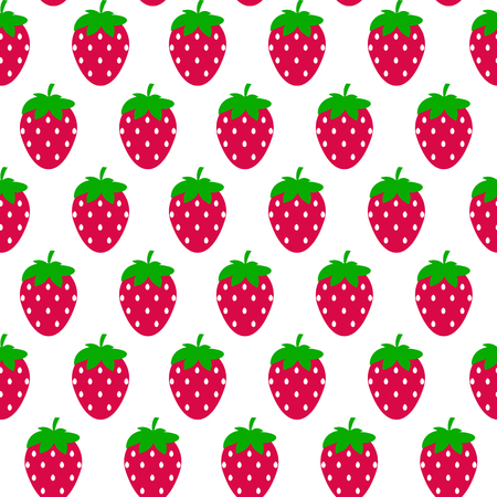 Simple Strawberry Seamless Pattern Backgroundのイラスト素材