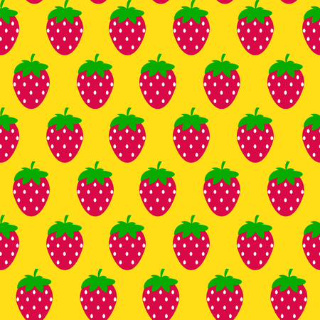 Simple Strawberry Seamless Pattern Backgroundのイラスト素材