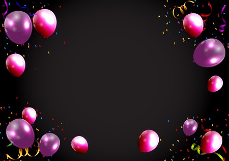 Color Glossy Balloons Backgroundのイラスト素材