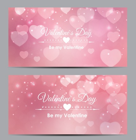 Valentine s Day Heart Symbol Gift Card. Love and Feelings Backgrのイラスト素材