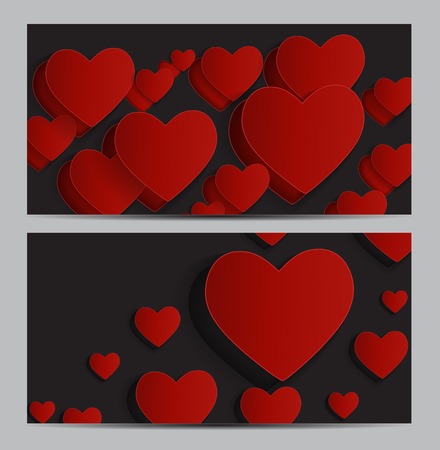 Valentine s Day Heart Symbol Gift Card. Love and Feelings Backgrのイラスト素材