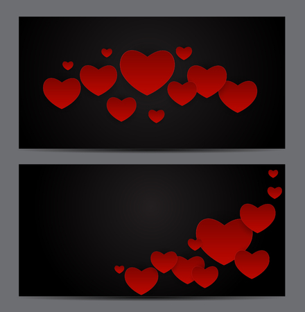 Valentine s Day Heart Symbol Gift Card. Love and Feelings Backgrのイラスト素材