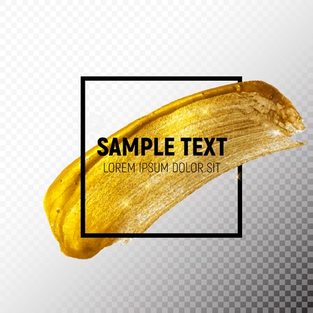 Gold Paint Glittering Textured Art Illustration. Vector Illustraのイラスト素材