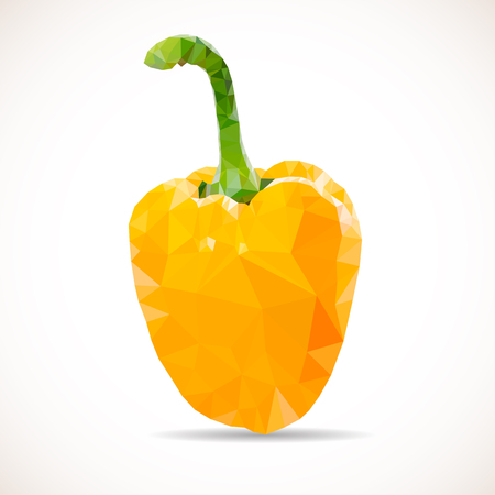 Vector Polygonal Orange Pepper Iconのイラスト素材