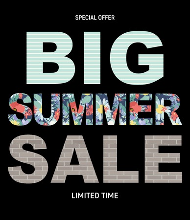 Big Summer Sale Abstract Background Vector Illustrationのイラスト素材