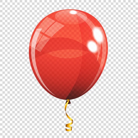 Group of Colour Glossy Helium Balloons Isolated on Transparent Bのイラスト素材