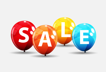 Sale Balloon Concept of Discount. Special Offer Template .Vectorのイラスト素材