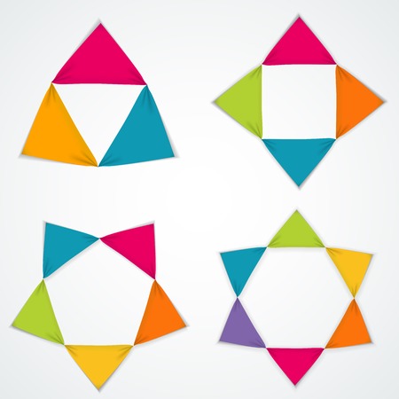 Abstract Elements of Graph, Diagram with 3, 4, 5, 6  Steps, Optiのイラスト素材