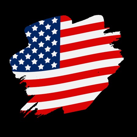 USA Flag Grunge Background. Can Be Used as Banner or Poster. Vecのイラスト素材