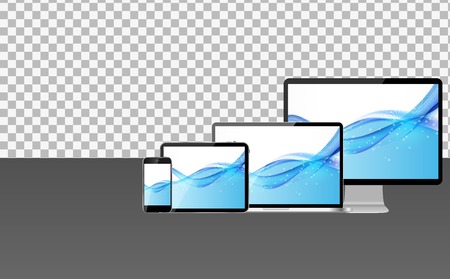 Flat screen collectionのイラスト素材