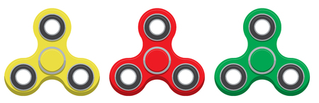 Spinner. New popular anti-stress toy. Vector Illustration.のイラスト素材
