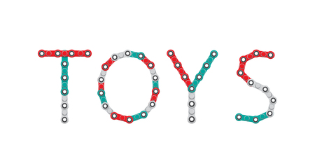 Word from Spinners. New popular anti-stress toy. Vector Illustration.のイラスト素材