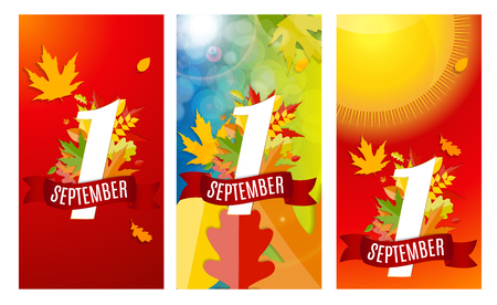 First 1 September Template Vector Illustrationのイラスト素材