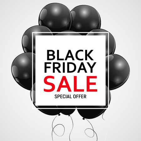 Black Friday Sale Banner Template. Vector Illustrationのイラスト素材
