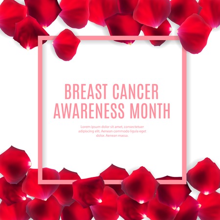 Breast Cancer Awareness Month Pink Ribbon Background Vector Illustrationのイラスト素材