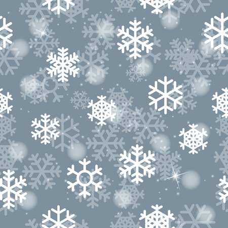Winter christmas new year seamless pattern. beautiful texture with snowflakes Vector Illustration