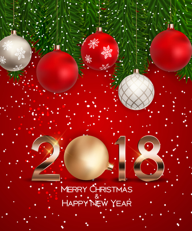 Abstract Beauty Christmas and New Year Background. Vector Illustrationのイラスト素材