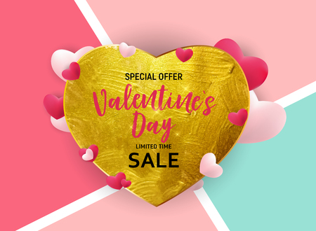 Valentine's Day Love and Feelings Sale Background Design. Vector illustration EPS10のイラスト素材