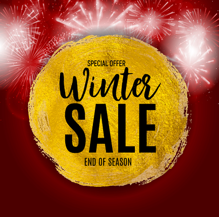 End of Winter Sale Background, Discount Coupon Template. Vector Illustrationのイラスト素材