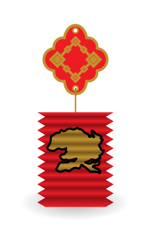 Postcard celebrating the Chinese New Year. Vector Illustration. EPS10のイラスト素材