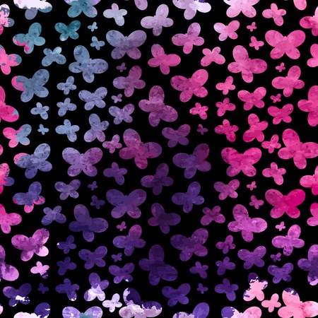 Colored Abstract Hand Painted Watercolor Background Seamless Pattern. Vector Illustrationのイラスト素材
