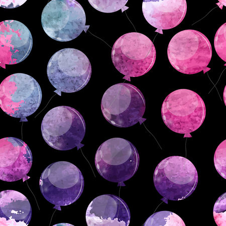 Color Glossy Balloons Seamles Pattern Background Vector Illustration EPS10のイラスト素材