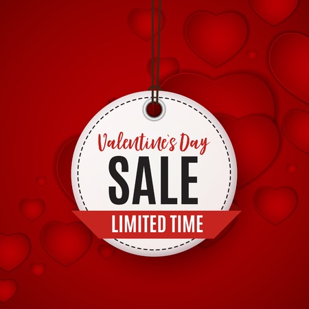 Valentines Day Love and Feelings Sale Background Design. Vector illustrationのイラスト素材
