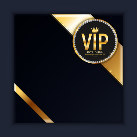 Luxury Members, Gift Card Template for your Business Vector Illustrationのイラスト素材