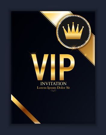 Luxury Members, Gift Card Template for your Business Vector Illustrationのイラスト素材