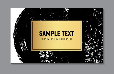 Abstract paint glittering textured business card template background vector illustration.のイラスト素材