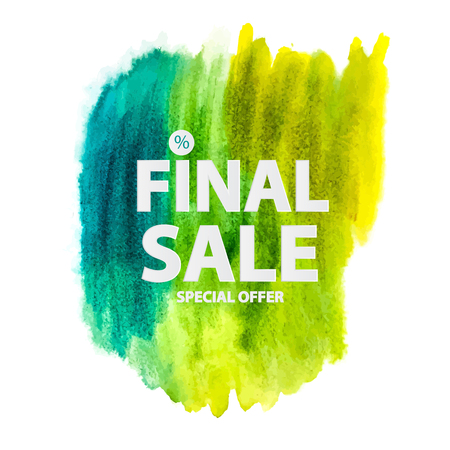 Abstract Brush Stroke Designs Final Sale Banner. Vector Illustrationのイラスト素材