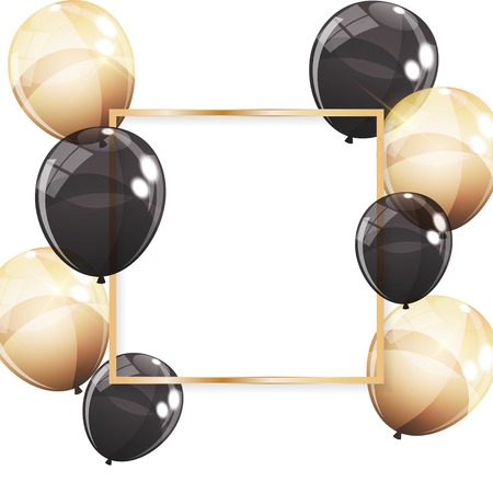 Color Glossy Balloons Background Vector Illustrationのイラスト素材