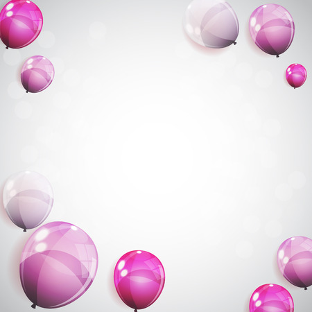 Colored Glossy Balloons Background Vector Illustrationのイラスト素材